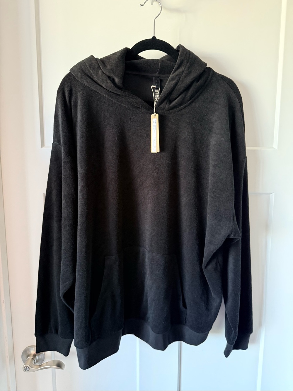 SKIMS Terry Lounge Pullover Hoodie Onyx Black NWT Size 4x